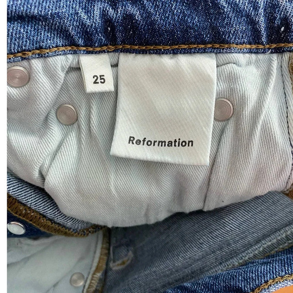 REFORMATION Serena High Waist Skinny Jeans in Kasai Blue‎ Size US 25 - Picture 10 of 12